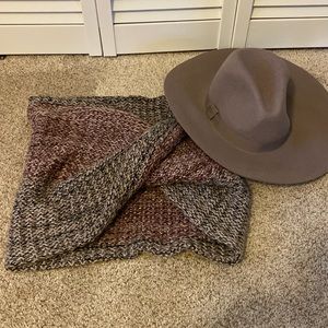 Infinity scarf and hat pairing.